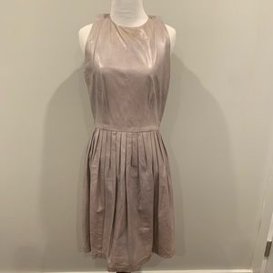 Lyn Devon grey leather dress size 4